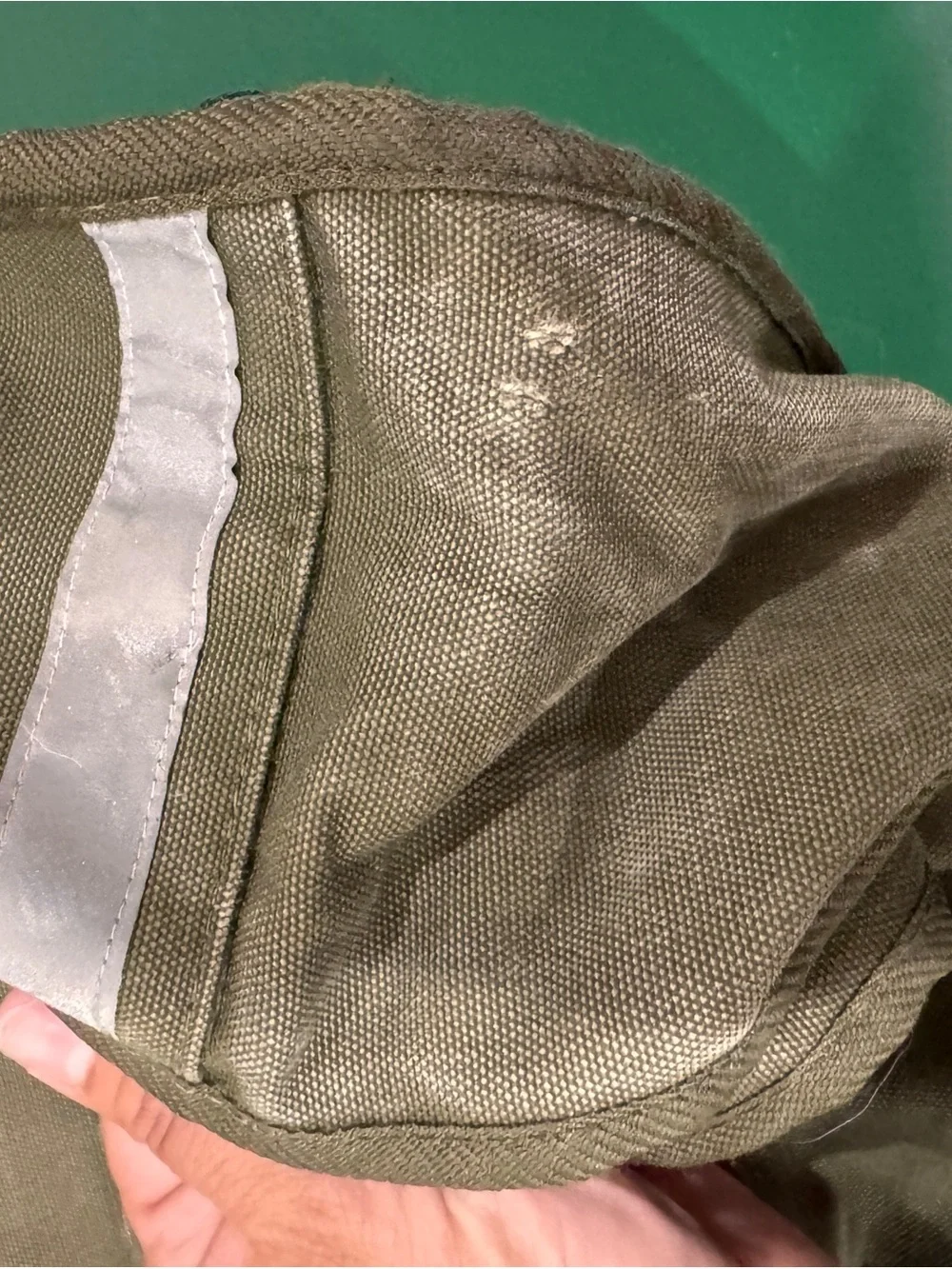 Marimekko Olive Green Canvas Messenger Bag
